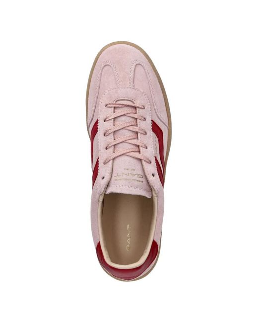 Gant Pink Suede Stripe Sneakers
