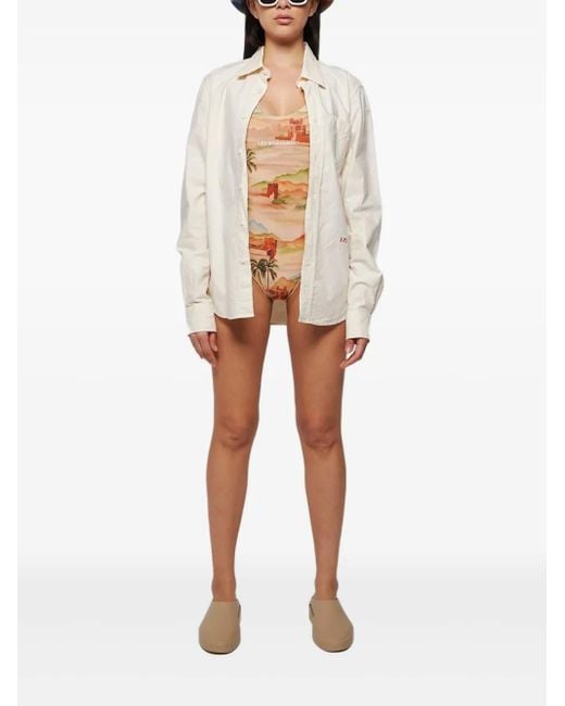 Les Benjamins Natural Printed Swimsuit