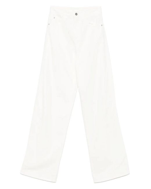 Ermanno Scervino White Logo-patch Jeans