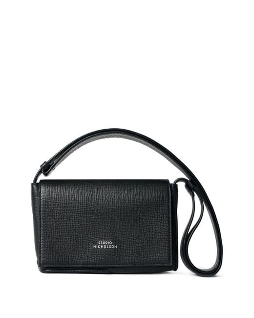 Studio Nicholson Black Mini Meshi Leather Shoulder Bag