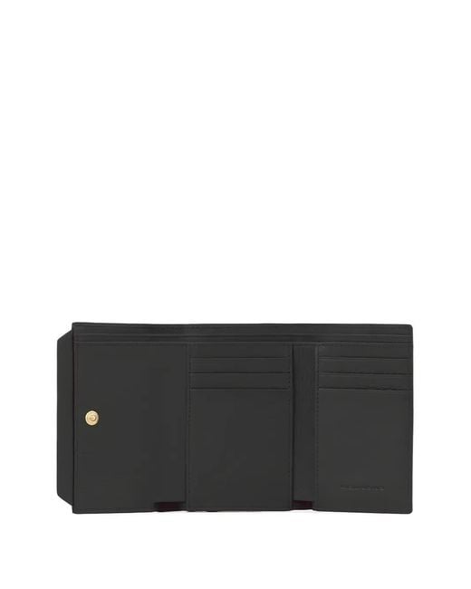 Piquadro Black Trifold Wallet