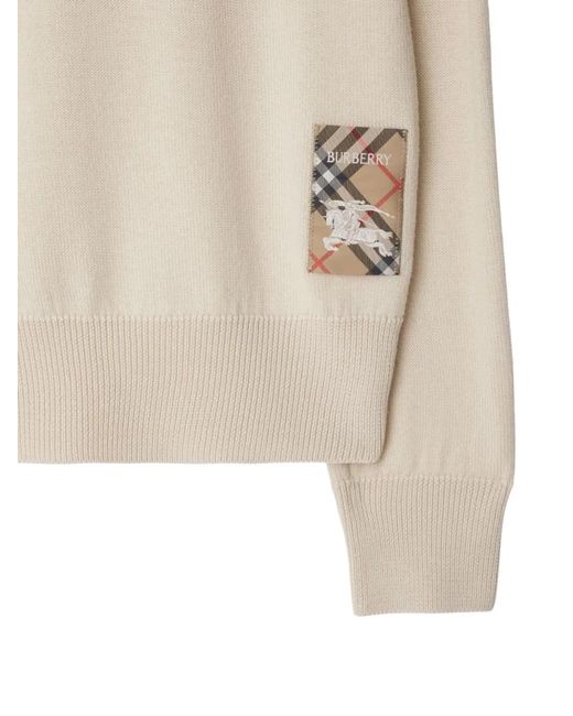 Burberry Geruite Trui in het Natural