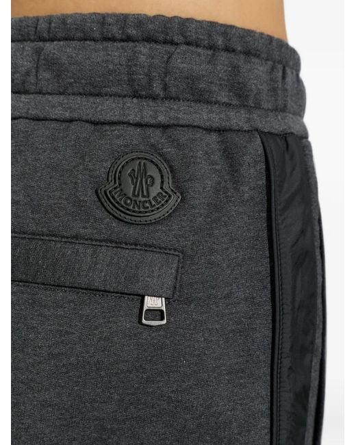 Moncler Gray Logo-Patch Track Pants for men