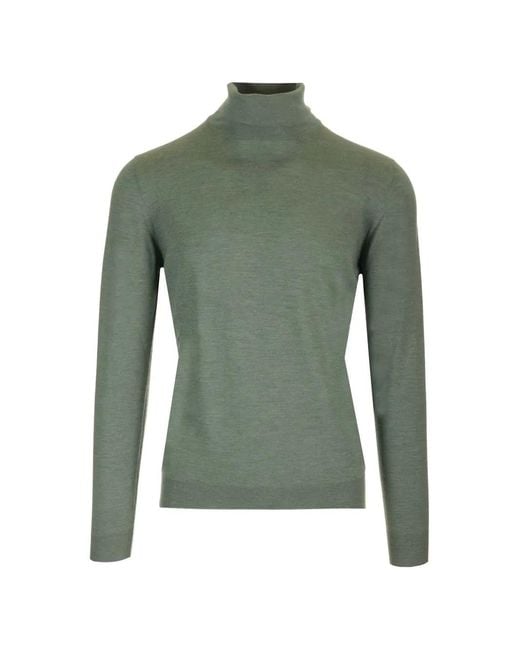 Mauro Ottaviani Green Ribbed-Trim Sweater for men