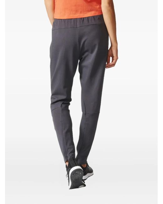Adidas Blue Tapered Track Pants for men