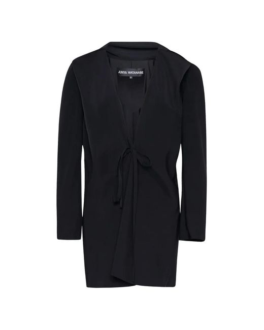 Junya Watanabe Blue Tie-Fastening Taffeta Jacket