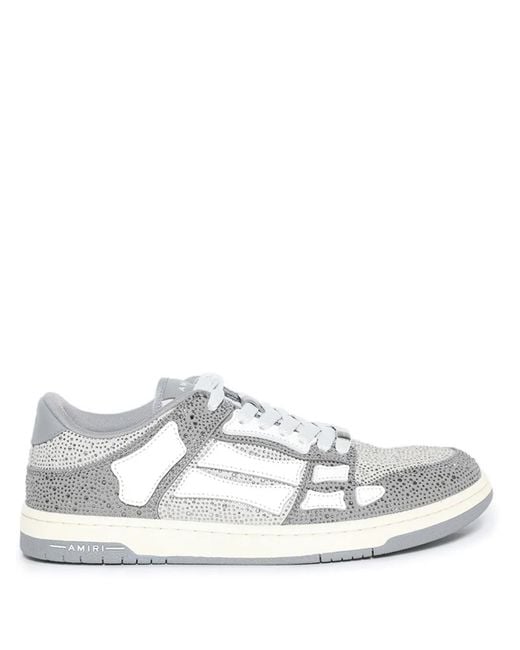 Amiri White Crystal Skel Top Sneakers for men