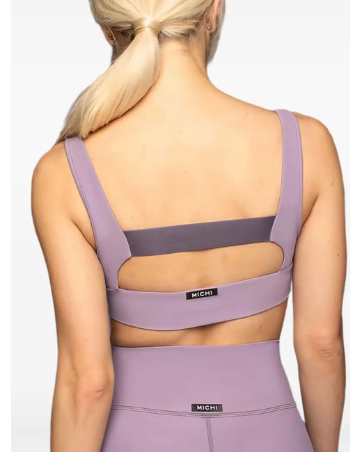 Michi Purple Volta Longline Bra