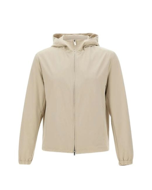Paul & Shark White Drawstring-Hood Jacket for men