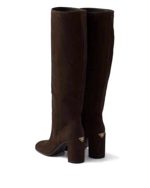 Prada Black Stiefel mit Blockabsatz 70mm