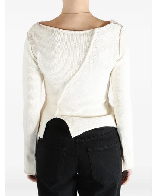 AISLING CAMPS White Eddy V-Neck Top