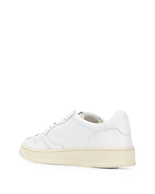 Autry White Medalist Low Sneakers for men