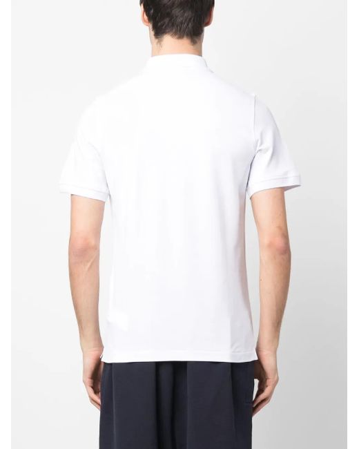 K-Way White Logo-Patch Polo Shirt for men
