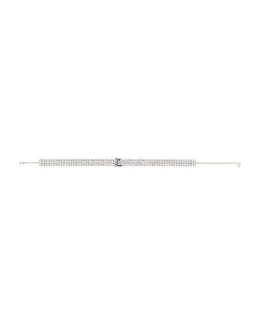 Blumarine White Crystal-Embellished Necklace