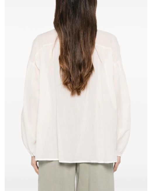 Dixie White Buttoned Long-Sleeve Shirt