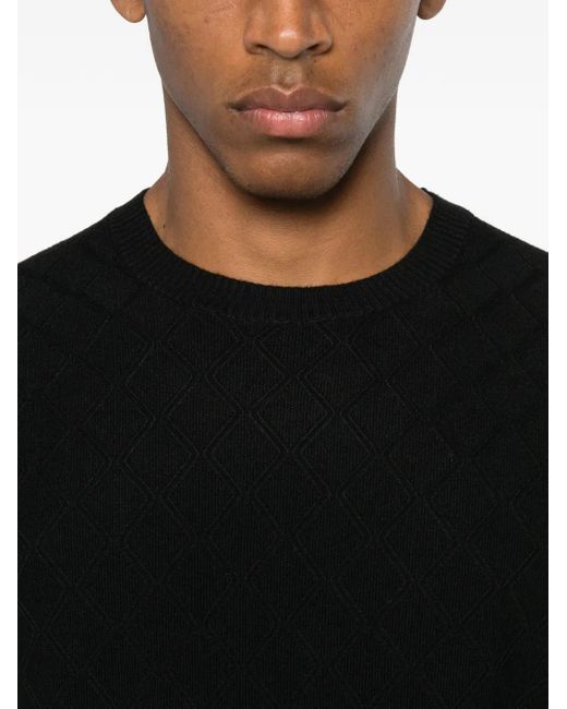 Jersey con motivo a rombos Diktat de hombre de color Black