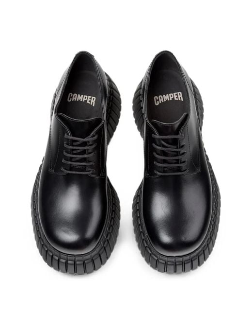 Camper Black Pix Bcn Platform Derby Shoes