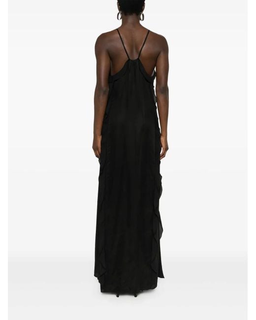Jonathan Simkhai Black Emily Ruffled Maxi Dress
