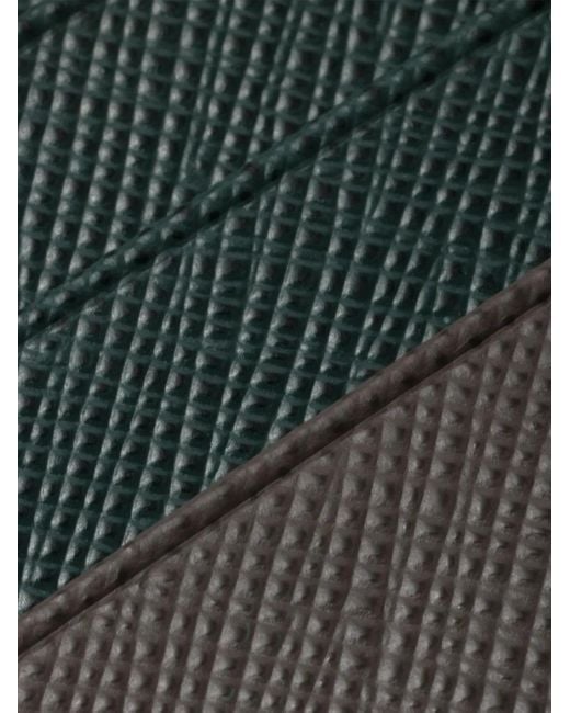 Prada Gray Two-Tone Card Holder for men