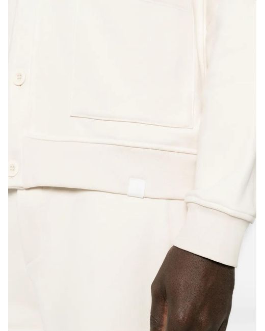 Woc White Seattle Button-Up Patch-Pocket Cardigan for men