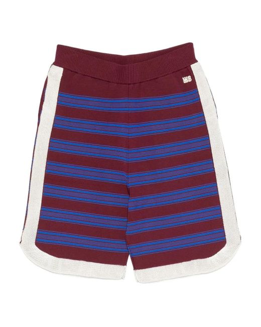 Wales Bonner Red Striped Bermuda Shorts for men