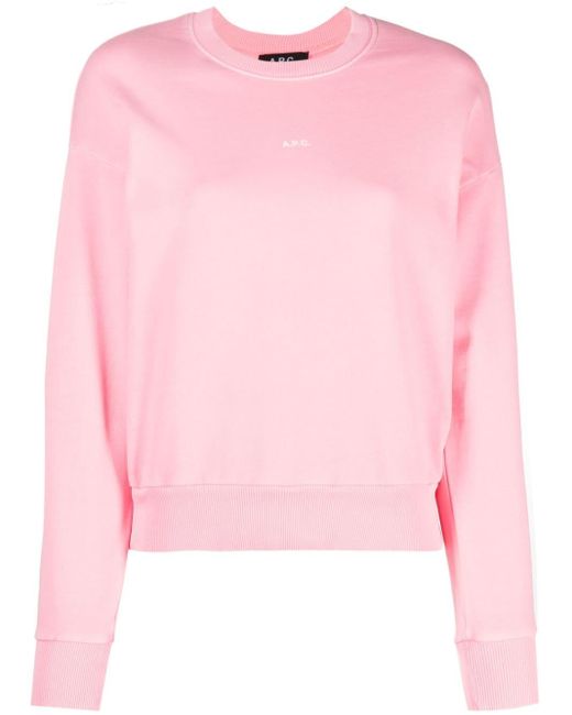 A.P.C. Pink Steve Logo-print Sweatshirt