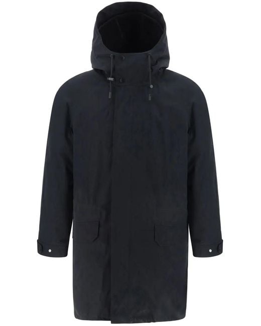 Yves Salomon Blue Hooded Parka for men