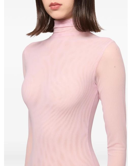Atu Body Couture Pink Mermaid Long-Sleeved Maxi Dress