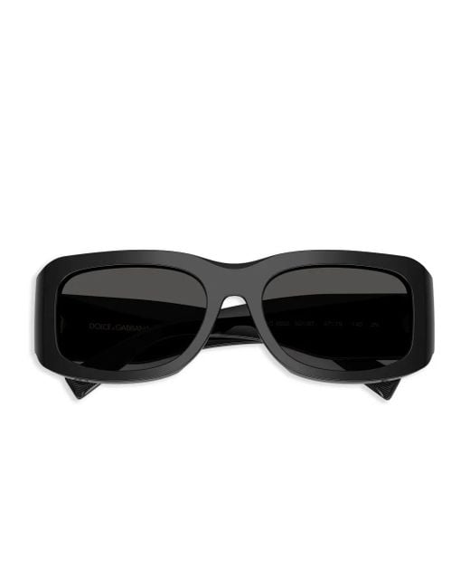 Dolce & Gabbana Black Rectangle-Frame Sunglasses for men