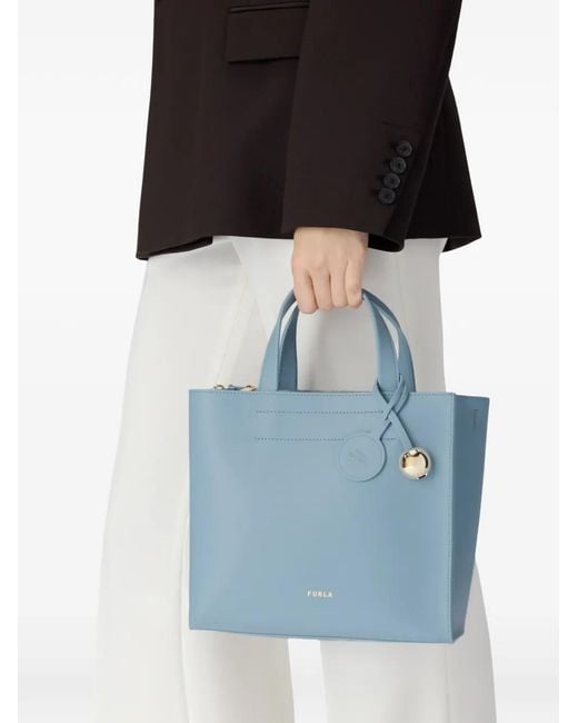 Furla Blue Small Divide It Tote Bag