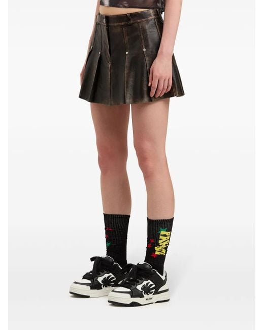 Palm Angels Black Lea Mini Skirt