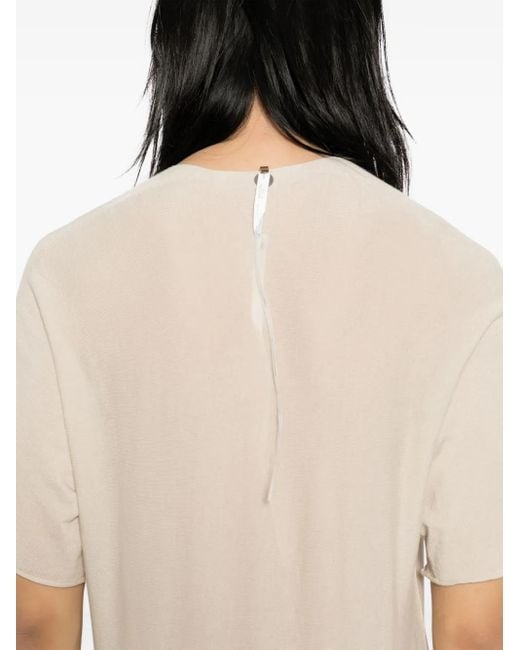 Label Under Construction Natural Raw Edge T-Shirt for men