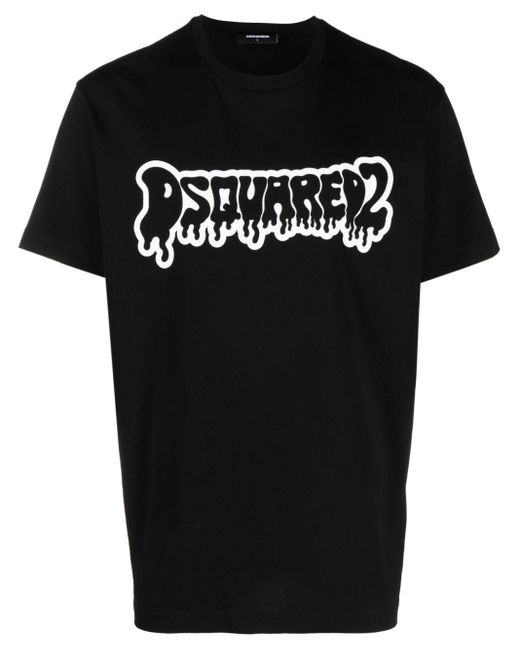DSquared² Black T-shirt With Logo for men