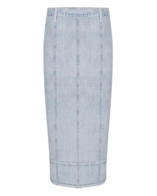 Rag & Bone Gray Denim Panelled Skirt