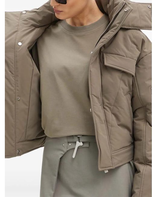 HELIOT EMIL Green Hooded Puffer Jacket