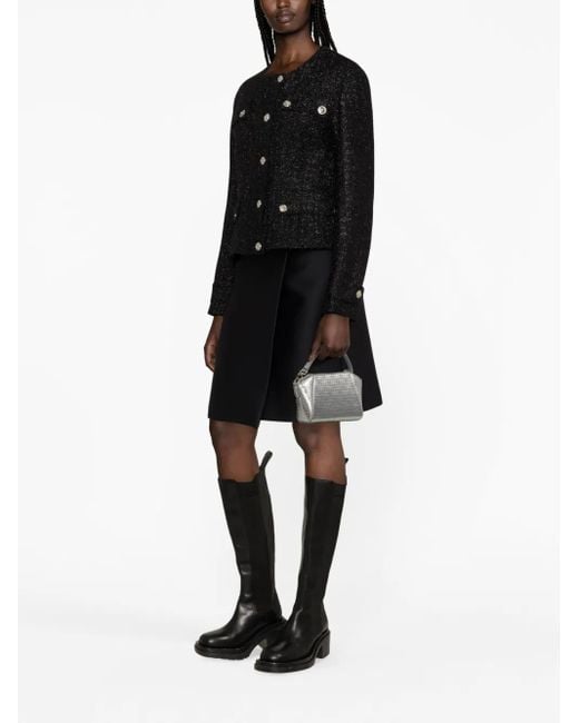 Versace Black Vichy Tweed Jacket