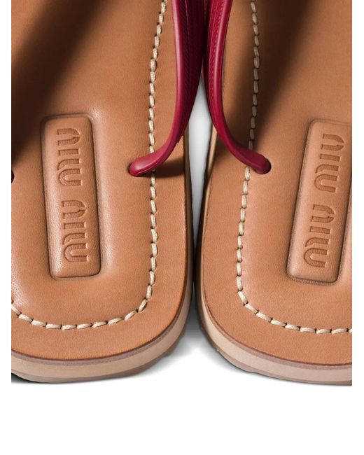 Miu Miu Pink Thong Sandals