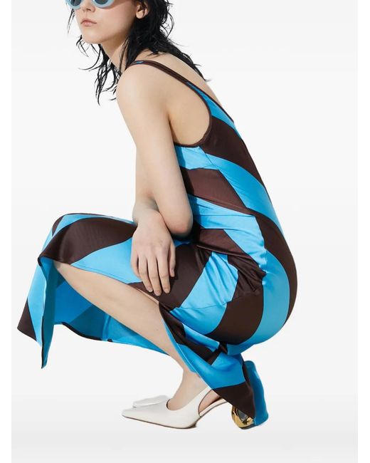 Samsøe & Samsøe Blue Striped Split Dress
