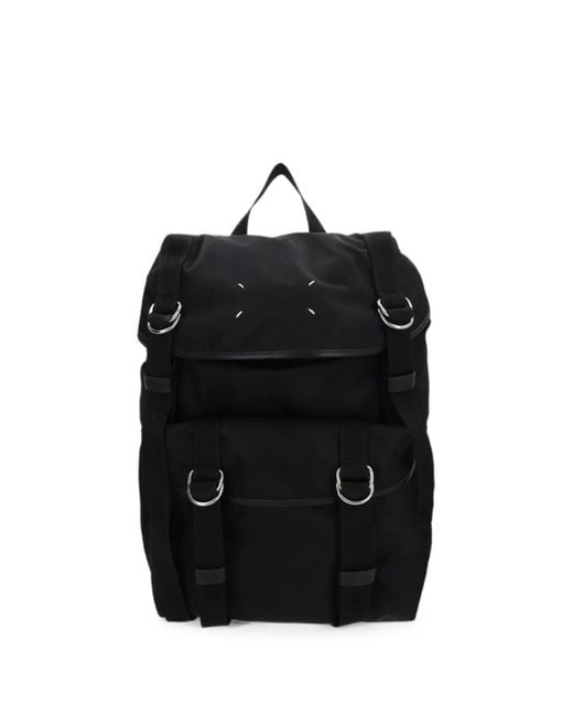 Maison Margiela Black Four-Stitch Top-Handle Backpack