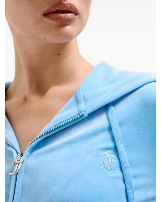 Juicy Couture Blue Robertson Velour Hoodie