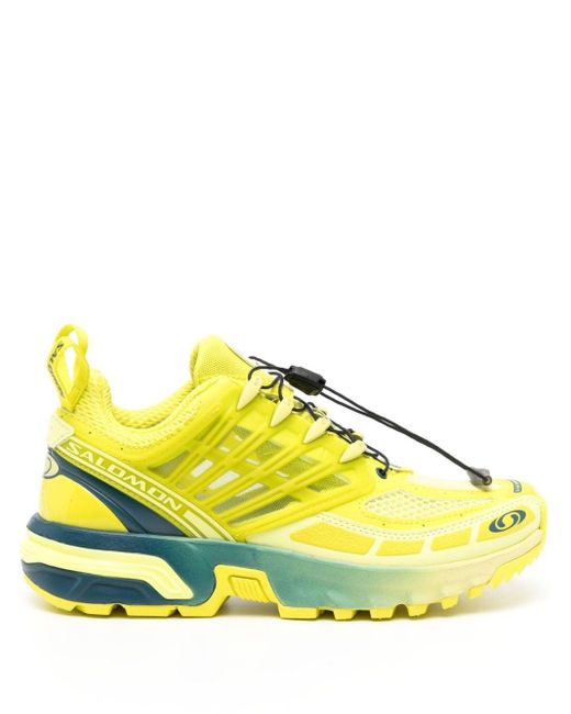 Salomon Yellow Advanced Acs Pro Panelled Sneakers