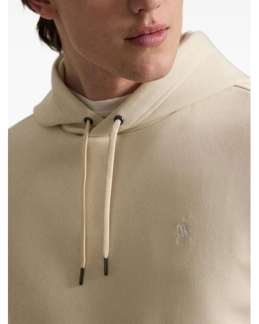 Polo Ralph Lauren White Drawstring Embroidered-Logo Hoodie for men