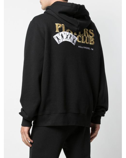 Amiri Players Club Hoodie in Black for Men Lyst