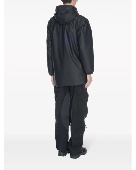 Rains Blue Lohja Long Hooded Jacket for men