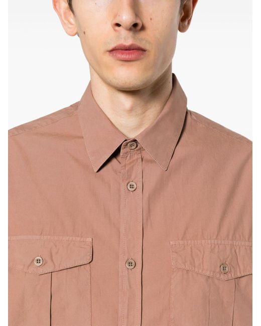 Camisa con bolsillos en el pecho Emporio Armani de hombre de color Pink