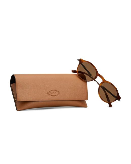 Tod's Brown Round-Frame Sunglasses for men
