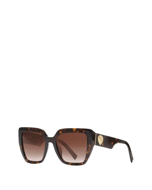 Dolce & Gabbana Brown Devotion Square-Frame Sunglasses