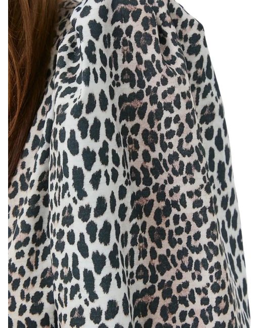 Notes Du Nord Black Oberteil mit Leoparden-Print