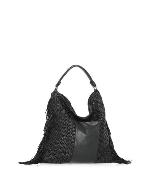 Reptile's House Black Vasia Braided Leather Tote Bag