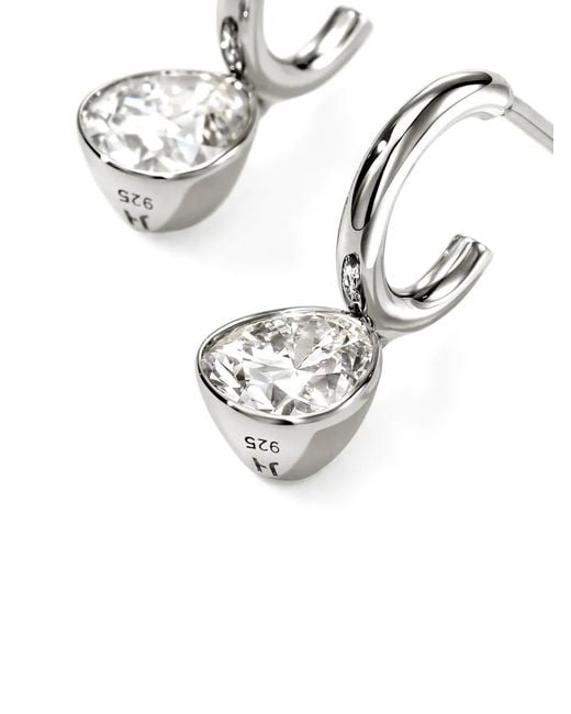 John Hardy White Lovestruck Diamond Hoop Earrings